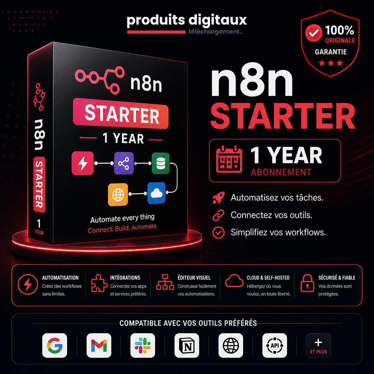 n8n Starter — Accès 1 an